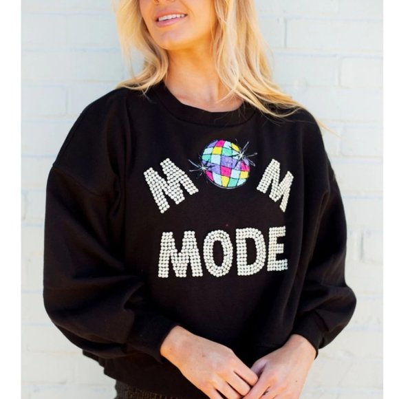 Disco Mom Mode Pullover Sweatshirt 